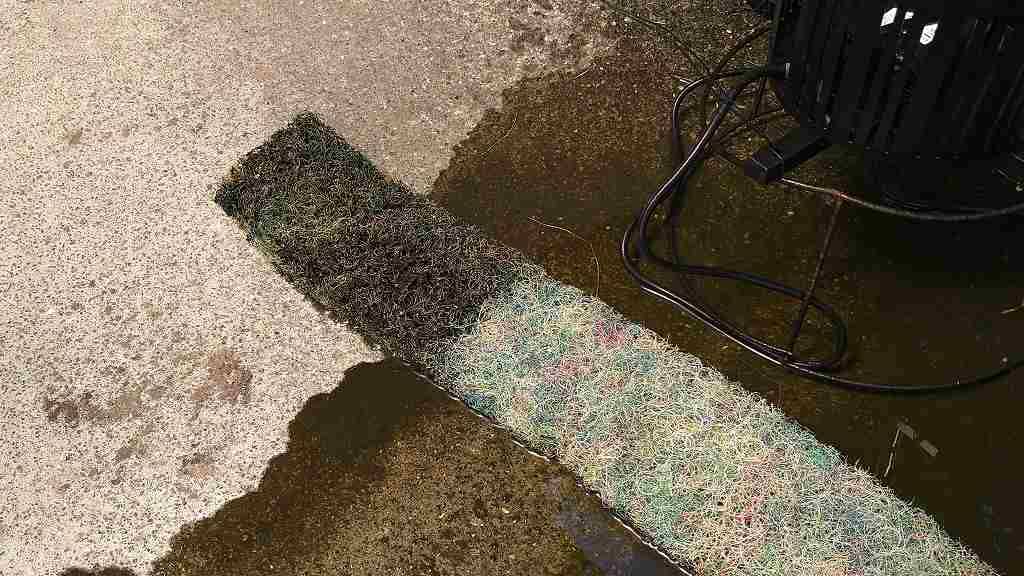 フィルタの汚れは流水で簡単に除去